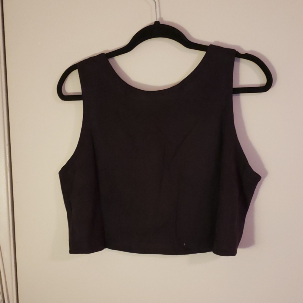 Dark navy crop top